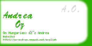 andrea oz business card